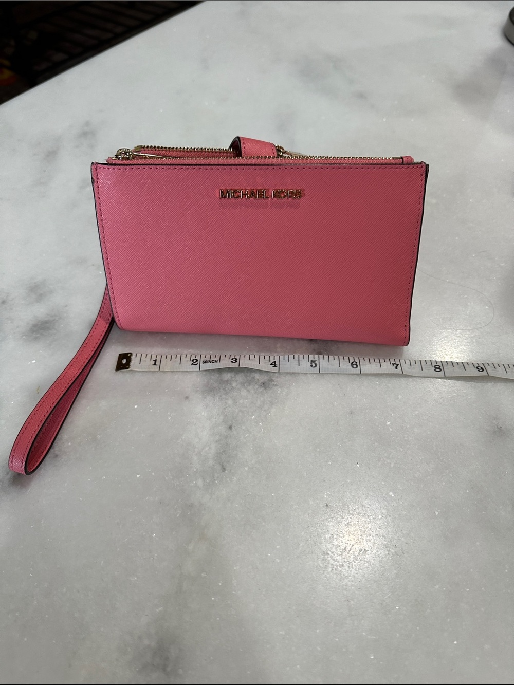 Michael Kors Hot Pink Saffiano Wristlet Clutch
